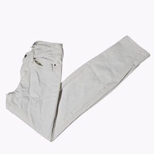 J Crew Toothpick Jeans Womens Size 27 Skinny Mid Rise White Denim Pants